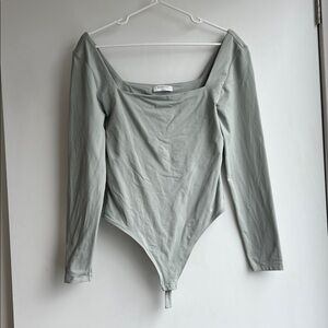 Babaton Contour Longsleeve Bodysuit - Dusky Green